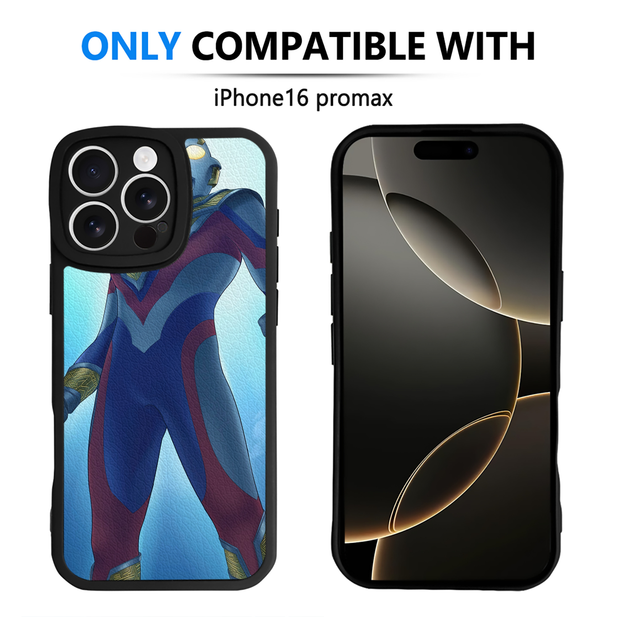 （画像用） ウルトラマン Ultraman 【iPhone 16シリーズ対応】シリコンスマホケース（レザー調） 材質：シリコン